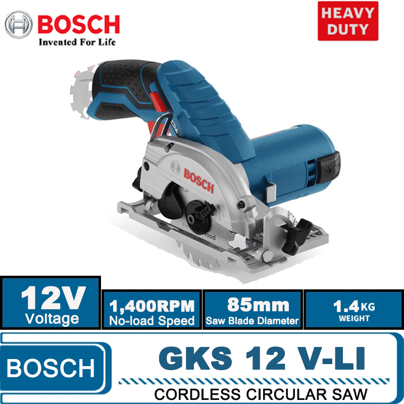 Circular Saw Cordless - BOSCH GKS 12V-LI Gergaji Listrik Profesional