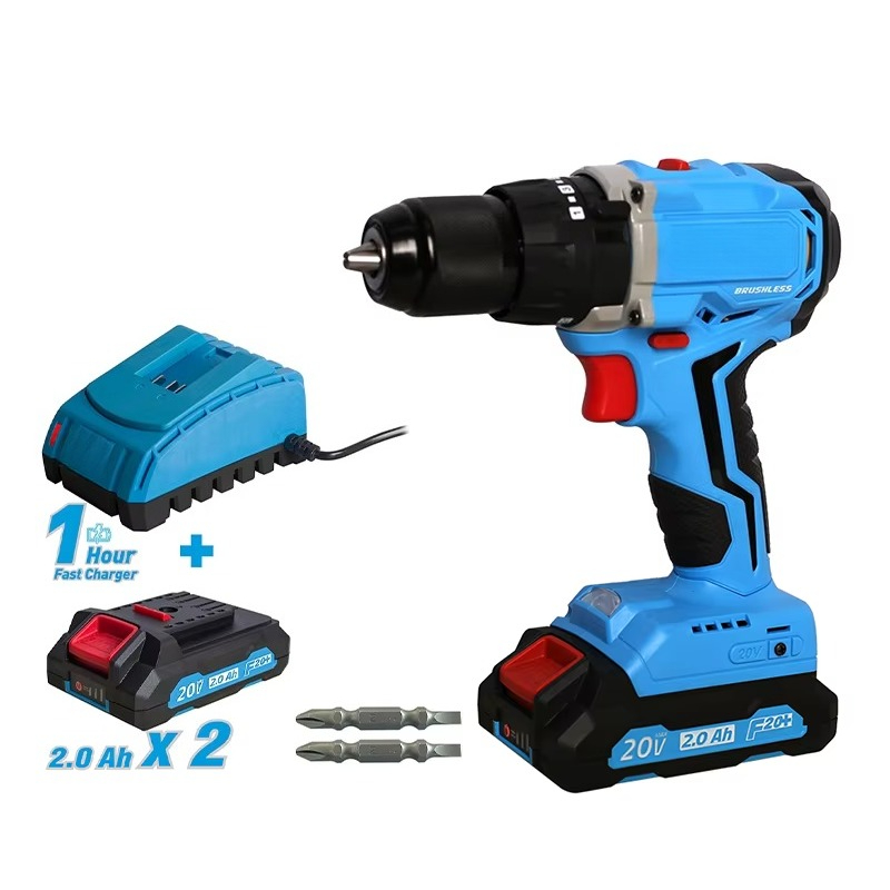 Power Tools Impact - Set Perkakas Bor Tanpa Kabel 20v