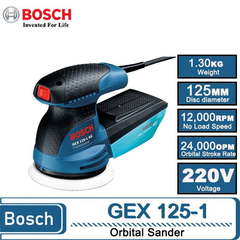 BOSCH GEX 125-1AE 220V Random  - Power Tools Grinder ulasan dan harga