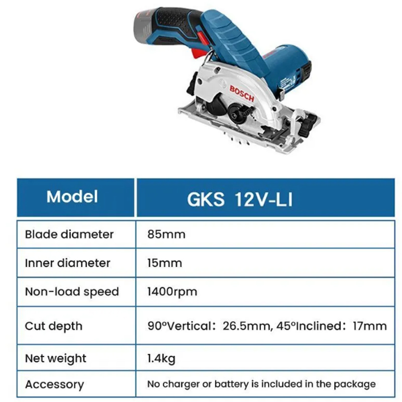 BOSCH GKS 12V-LI Gergaji Listr - Circular Saw Cordless ulasan dan harga
